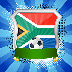 Image showing Shield with flag of South Africa