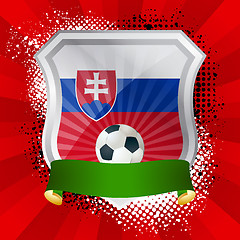 Image showing Shield with flag of Slovakia