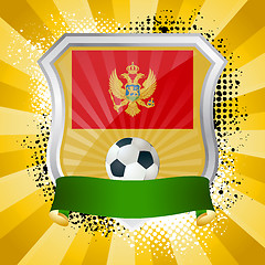 Image showing Shield with flag of Montenegro