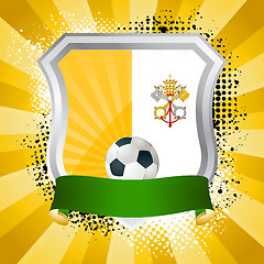 Image showing Shield with flag of Vatican City