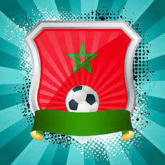 Image showing Shield with flag of Morocco