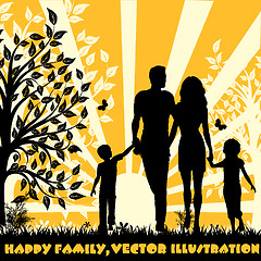 Image showing family silhouette