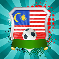 Image showing Shield with flag of Malaysia