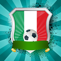 Image showing Shield with flag of  Italy