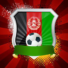 Image showing Shield with flag of  Afghanistan