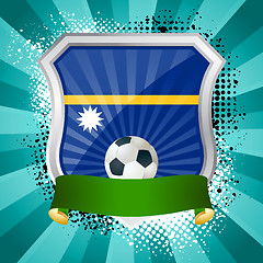 Image showing Shield with flag of Nauru