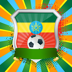 Image showing Shield with flag of  Ethiopia