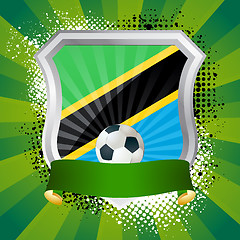 Image showing Shield with flag of  Tanzania