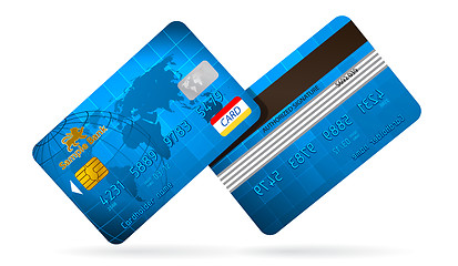 Image showing Blue Classic Vector credit cards