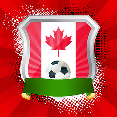 Image showing Shield with flag of  Canada