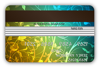 Image showing Vector credit cards, back view