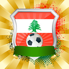 Image showing Shield with flag of Lebanon