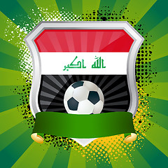 Image showing Shield with flag of Iraq