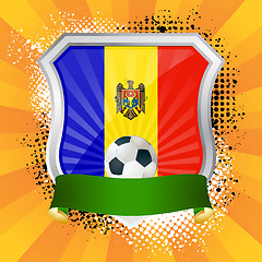 Image showing Shield with flag of  Moldova