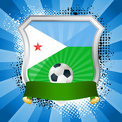 Image showing Shield with flag of Djibouti