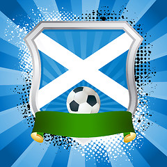 Image showing Shield with flag of Scotland