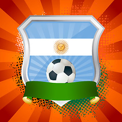 Image showing Shield with flag of  Argentina