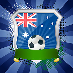 Image showing Shield with flag of  Australia