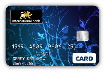 Image showing Vector credit cards, front and back view.