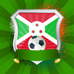 Image showing Shield with flag of  Burundi