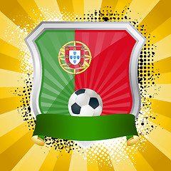 Image showing Shield with flag of Portugal