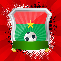 Image showing Shield with flag of Burkina Faso