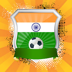 Image showing Shield with flag of  India