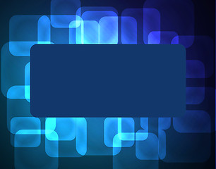 Image showing Dark Blue abstract glowing background