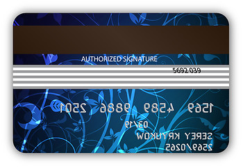 Image showing Vector credit cards, back view