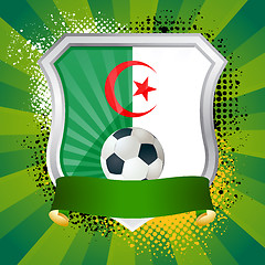 Image showing Shield with flag of  Algeria