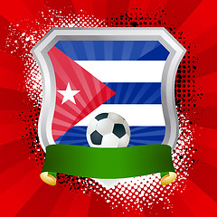 Image showing Shield with flag of  Cuba