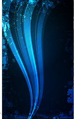 Image showing Dark Blue abstract glowing background