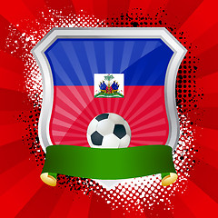 Image showing Shield with flag of  Haiti