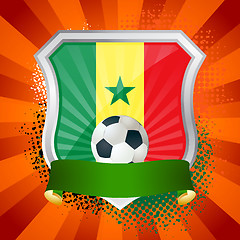 Image showing Shield with flag of Senegal