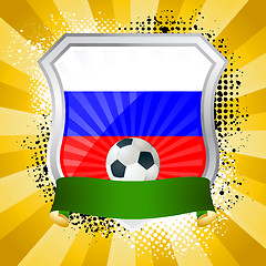 Image showing Shield with flag of  Russia