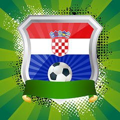 Image showing Shield with flag of Croatia