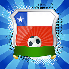 Image showing Shield with flag of  Chile