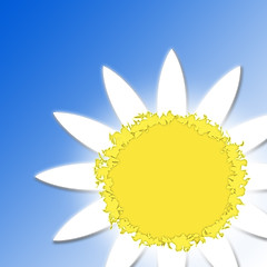 Image showing Flower-sun on a blue background