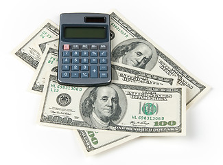 Image showing Money and calculator