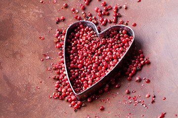 Image showing Red peppercorns