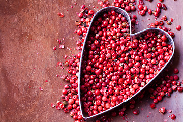 Image showing Red peppercorns