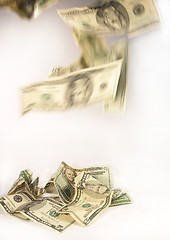 Image showing Falling dollars