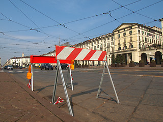 Image showing Roadworks sign