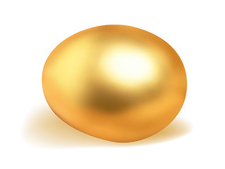 Image showing Golden egg isolated on white.