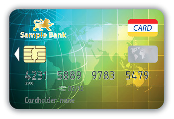 Image showing Vector credit cards, front and back view.