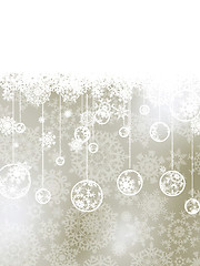 Image showing Elegant christmas background with baubles. EPS 8