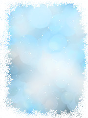 Image showing Blue christmas background with snowflakes. EPS 8