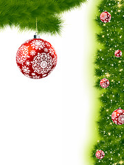 Image showing Thank You Card With A Christmas Balls