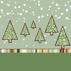 Image showing Retro Christmas Card Template. EPS 8