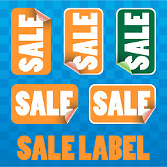 Image showing set of 5 autumn sale tags